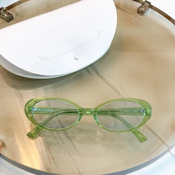 MAIGA DUA Saulesbrilles korejiešu firmas acetāta Cat eye Saule glasse brilles UV400 mazo seju, lai sievietes vīrieši Oriģinālajā iepakojumā