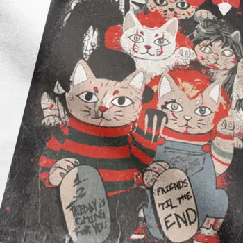 2019 Modes Šausmu Maneki Neko Vintage Banda Halloween Party T-Kreklu apdruka Vīriešu T Krekls ar Īsām Piedurknēm Tee Krekls Uzdrukāts Apģērbi