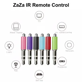 5GAB 3,5 mm Portable ZaZa Infrasarkano staru Tālvadības pults, Lai Android, IOS Mobilo Tālruni Gaisa Kondicionētājs, TV, DVD Projektors Izlases Krāsa