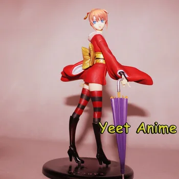 Anime Attēls Gintama Kagura Anime Figura Di Azione Del PVC Kolekcija Maestro Stelle Pezzo Modello Bambole Attēls Regali 19CM
