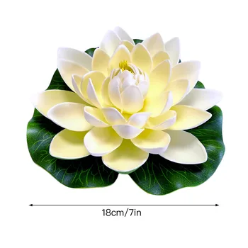 Baseinu Apdare Simulācijas Lotus Mākslīgie Ziedi, Amatniecības Augu Diy Ūdens Lilija Mariage Simulācijas Lotus Āra Dārza 18 cm