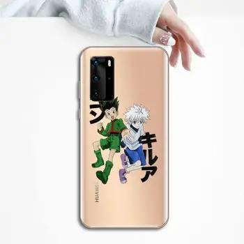 HUNTER x HUNTER Japānas anime Telefonu Gadījumā Pārredzama Huawei P godu 8 10es 20 30 40 smart 2019