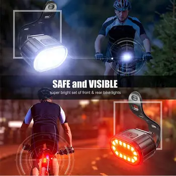 LED Bike Light 4 Režīmi 350mAh MTB Ceļu, Velosipēdu Lukturu 6 Režīmi 230mAh Drošības Brīdinājums Riteņbraukšana Taillight Velosipēdu Piederumi