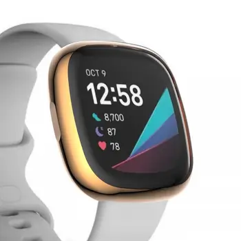 Skatīties Aizsardzības Gadījumā Fitbit Versa 3 Pārsegs, Buferi Ekrāna Aizsargs Vāks Fitbit Sajūtu Smart Watch Gadījumā Piederumi