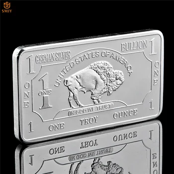 Vācija Buffalo Bārs Eiro Piparmētru 1 Trojas Unce Sudraba Stieņiem Bar Reprodukcija Monētu Vākšanas Vietas Sekundes