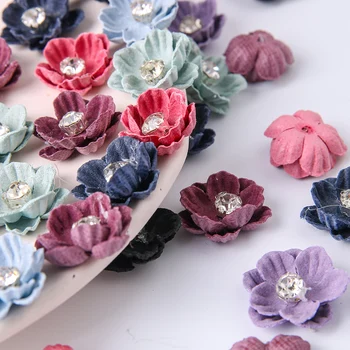 10Pcs Mākslīgo Ziedu Mini Microfiber Ziedi Kāzu Rotājumi DIY Mājas Dekoru Galvassegu Matadatu Piederumi Viltus Ziedu