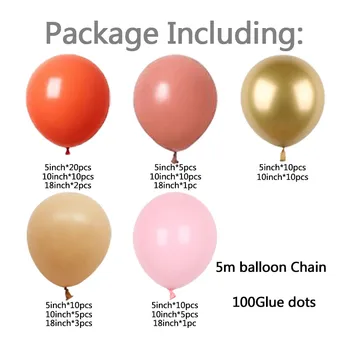 115Pcs Koraļļu Sarkano Balonu Arkas Vainags Rožu Zelta Chorme Metāla Baloni Romantisku Kāzu Puse, Apdares Dzimšanas dienas Balonus