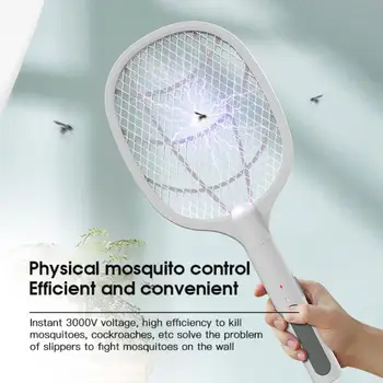 1pc 2 1 6 LED Lamatas Mosquito Killer 3000V Lampa Elektriskā Bug Zapper USB Lādējamu Vasaras Fly Swatter Lamatas Kukaiņu Mušas