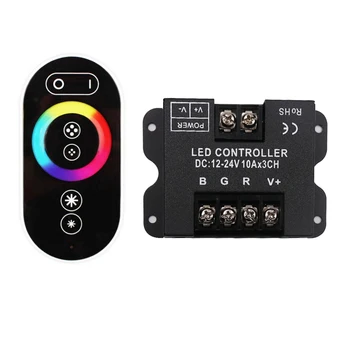 30A Touch RGB RF Tālvadības DC 12V 24V 3channel*10.A 360W/720W Kontrolieris LED Strip gaismas Accessoires SMD 5050 2835 3528