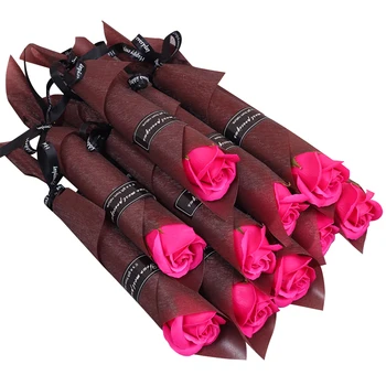 50GAB/daudz Ziepes Rožu Mākslīgo Ziedu Draugs Valentīna Diena Dāvanu Jubilejas Ziedu Kopu Viltus Rožu Ziepes, Puķu Kāzu Dekori