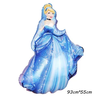 93*55cm Liela sniegbaltīte Pelnrušķīte Elsa Princese Pieciem Princese Folijas gaisa Balons Happy Birthday Party Apdare Bērnu Dienas Dāvanu