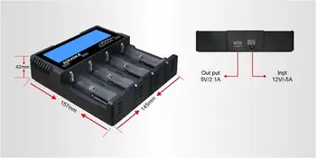 ADEASKA VC4 PLUS LCD Displejs USB Ātrās Inteliģento Lādētāju Li-ion/IMR/LiFePO4/Ni-MH 18650/26650 Akumulators Ni-MH(niķeļa kadmija)