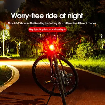 Alumīnija Sakausējuma Gaismas LED Bike Astes Gaismas Taillight MTB Kalnu Drošības Brīdinājums Velosipēda Priekšā, Aizmugurē, Nakts Izjādes Brīdinājuma Gaismas