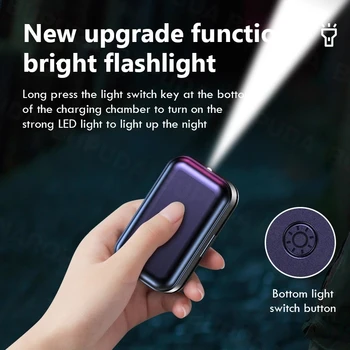 Bluetooth 5.1 Bezvadu Austiņas ar mikrofonu Ūdensizturīgs Sporta TWS Austiņas Touch Kontroli Mūzikas Earbuds, Mini Lukturītis