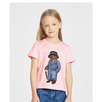 Bērniem Meitene T Krekls Vasaras Baby Magic Bear Topi Toddler Tees Apģērbs Bērniem, Apģērbs Karikatūra T-krekli ar Īsām Piedurknēm Ikdienas Valkāšanai