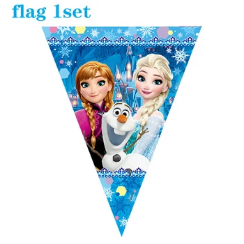 Disney Saldēti Zilās Motīvu Puses Piegādes Anna un Elza Princese Rotājumus Bērniem, Meitenēm Kausa Plāksnes Salmu Vienreizējās lietošanas Galda piederumu Komplekts