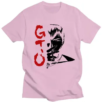 Harajuku Smieklīgi Anime Liels Skolotājs Onizuka T Krekls Vīriešiem ar Īsām Piedurknēm GTO Manga T O-veida kakla Kokvilnas Tee Top Japāna Eikichi T-Krekls