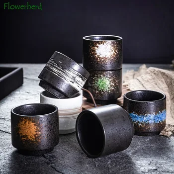 Japāņu Stila Keramikas Tējas Tase Kafijas Tasi Teaware Kung Fu Tējas Komplekts Cup Porcelāna Retro Paaugstināma Kausa Matcha Underglaze Kauss