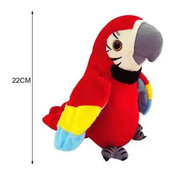 Karstā Pārdošanas Runā Runā Ierakstu Gudrs Papagailis Atkārto Ilgviļņu Simulācijas Rotaļlietas Elektriskās Macaw Dāvanu Plīša Rotaļlietu, Mazulis Gudrs Papagailis M3O4