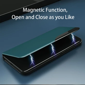 Magnētiskā Smart Gadījumā Xiaomi Redmi Poco M3, X3 NFC 9.A Redme Piezīme 9S 9 S A C 8T Par Xiomi Mi 10T Pro 10 T Lite Stāvēt Tālruņa Vāciņu