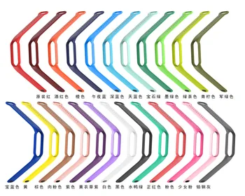 Modes Xiaomi Mi Grupa 5 Nomaiņa Siksna Sporta Silikona Siksniņa M5 Aproce Aproce Divu Toņu Rezerves Siksna 25 krāsa