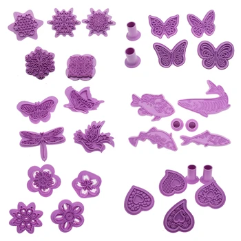 Polimēra Māla Zīmogu Mandala/sniega /butterfly/ziedu Raksts, Plastmasas Nospiediet Reljefs Zīmogs Dizainers DIY Keramikas Tekstūra Padara Māla Rīks