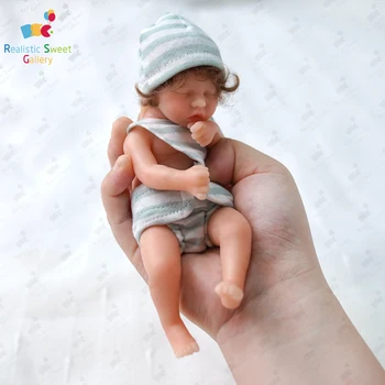 RSG 6 Collas (15cm Bebes Atdzimis Lelles Nop Tas Fidget Silikona Pilna Ķermeņa Mini Lelle Miega dvīņi Ir Spilgti nekustamā bērnu Anti-Stress