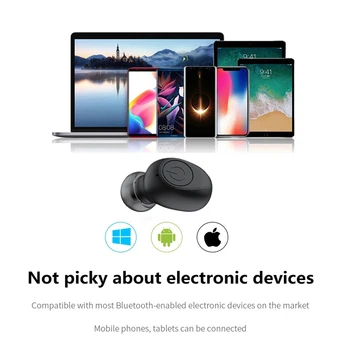TWS Bezvadu Bluetooth Austiņas Austiņas Stereo Austiņas, Sporta Trokšņa Slāpēšanas Mini Austiņas Visi Smart Tālruni