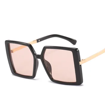 Vintage Lielgabarīta Sqaue Saulesbrilles Sievietēm, Vīriešiem Retro Liels Rāmji, Brilles Saulessargs Briļļu Dāma Luksusa Zīmola Dizaineru Brilles UV400