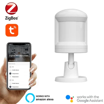 Zigbee Smart Infrasarkanais Detektors Smart Home PIR Kustības Sensoru Infrasarkano Cilvēka Organismā Noteikšanas Sensors Ar Alexa, Google Home Security