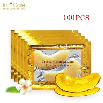 100P=50Pairs Crystal Collagen Gold Pulveris Acu Maska Anti-Novecošanās Tumši Loki Pinnes Skaistumu Plāksteri Acu Ādas korejiešu Kosmētika
